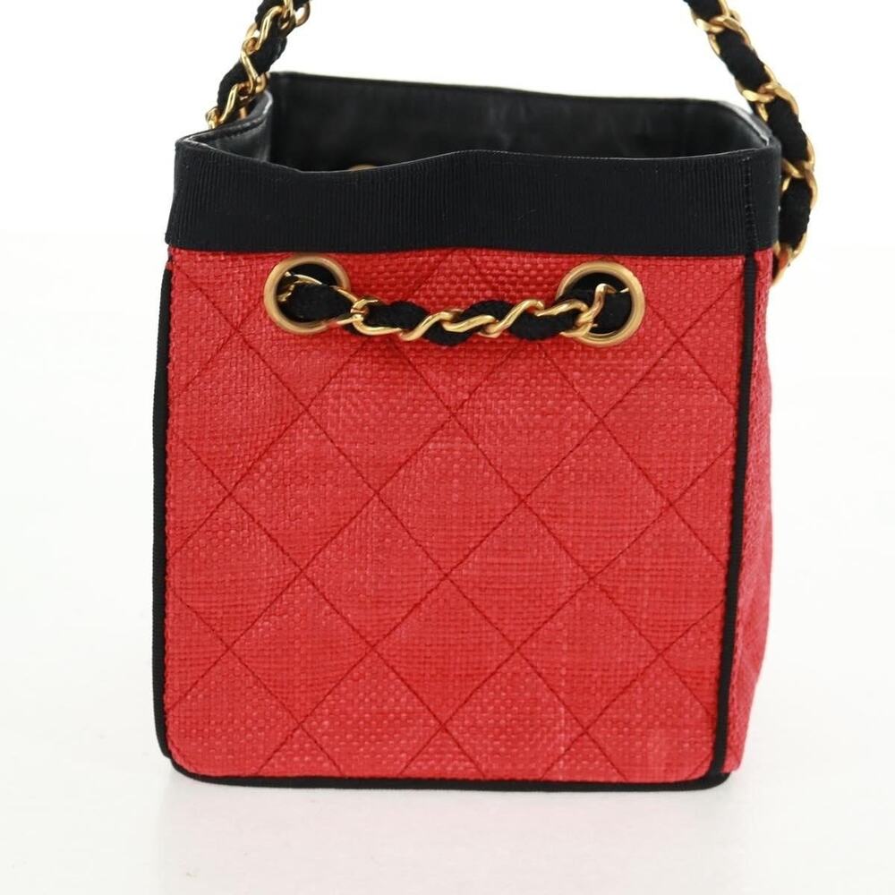 Chanel Raffia Chain Handbag Red - Picture 4 of 15